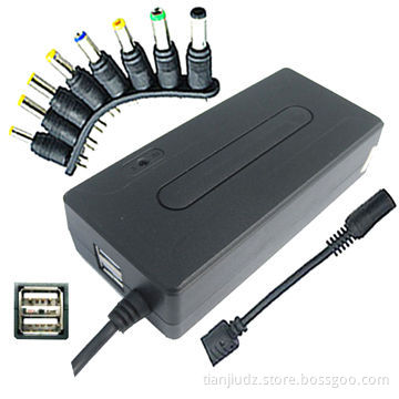 Wholesale Price 90W Universal Multiple Charger with Manual Voltage, Dual USB